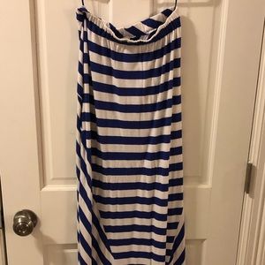 Olive & oak striped maxi skirt